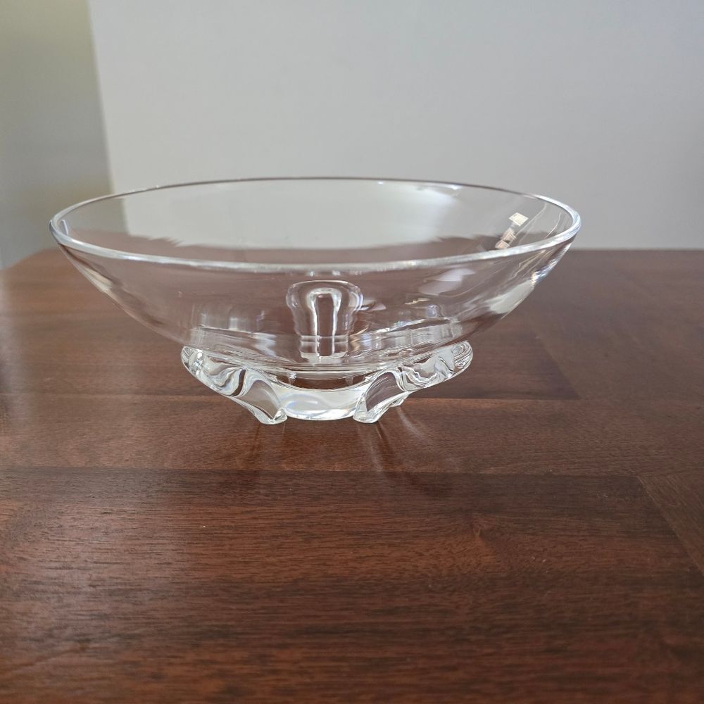 Vintage Signed Steuben‎ Glass Floret 8059 Footed Bowl by Donald Pollard